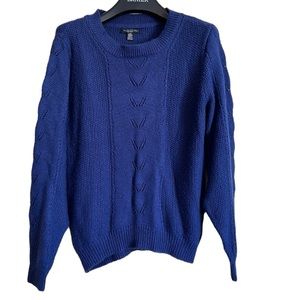 Ilanco‎ women’s sweater size large patterned blue soft